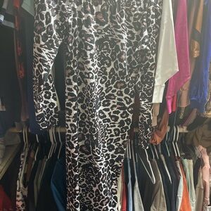 Leopard Print Long Sleeve Dress